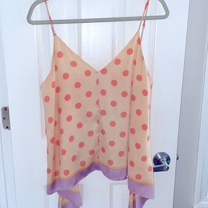 Zara, polka dot top with cute open back style size L